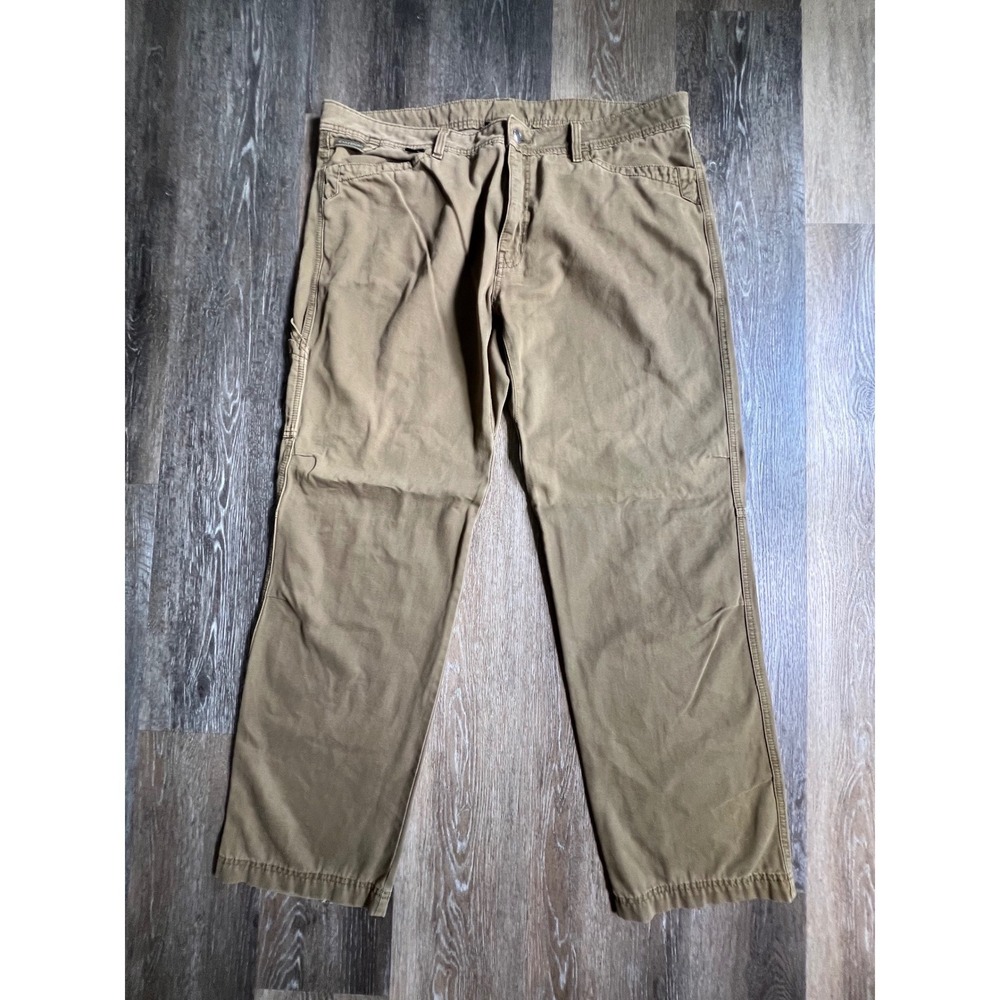 ExOfficio Utility Pants Mens 40x32 Khaki Brown Canvas Straight Leg‎ Hiking 1765